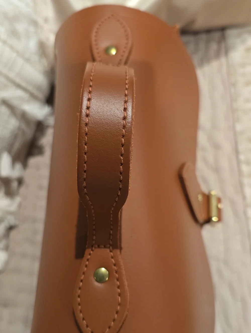 The Cambridge Satchel Company Tan Leather Mini Satchel with Gold Hardware
